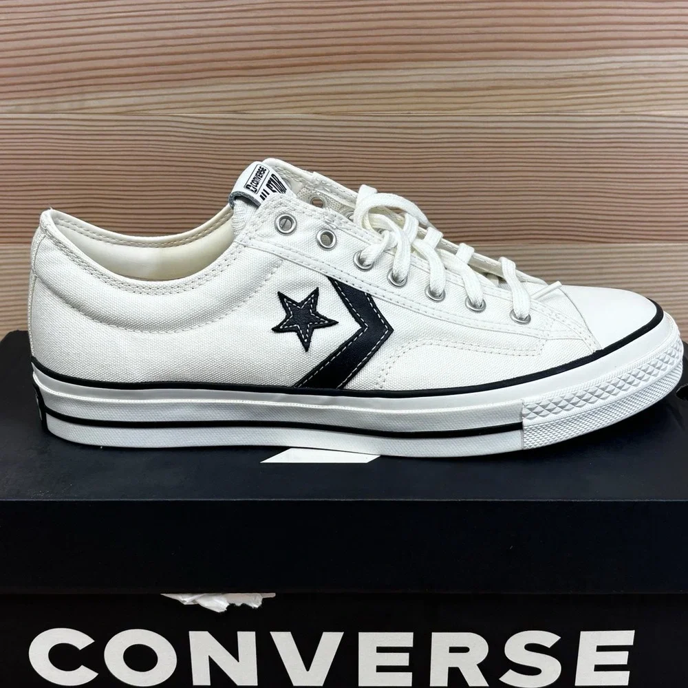 Converse Star Player 76 Low Canvas Shoes  Vtg White A01608C Men Sz 11